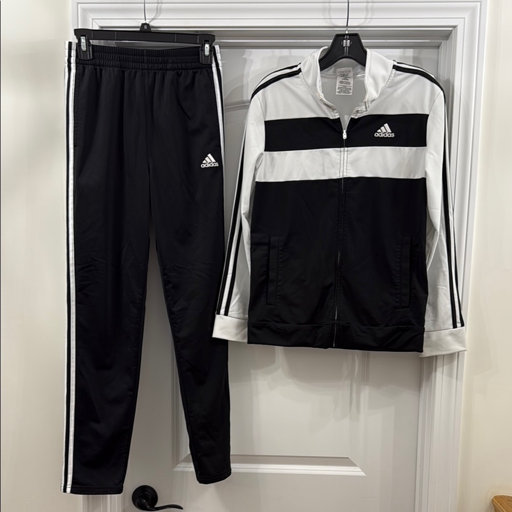 Adidas Black and White Tracksuit
